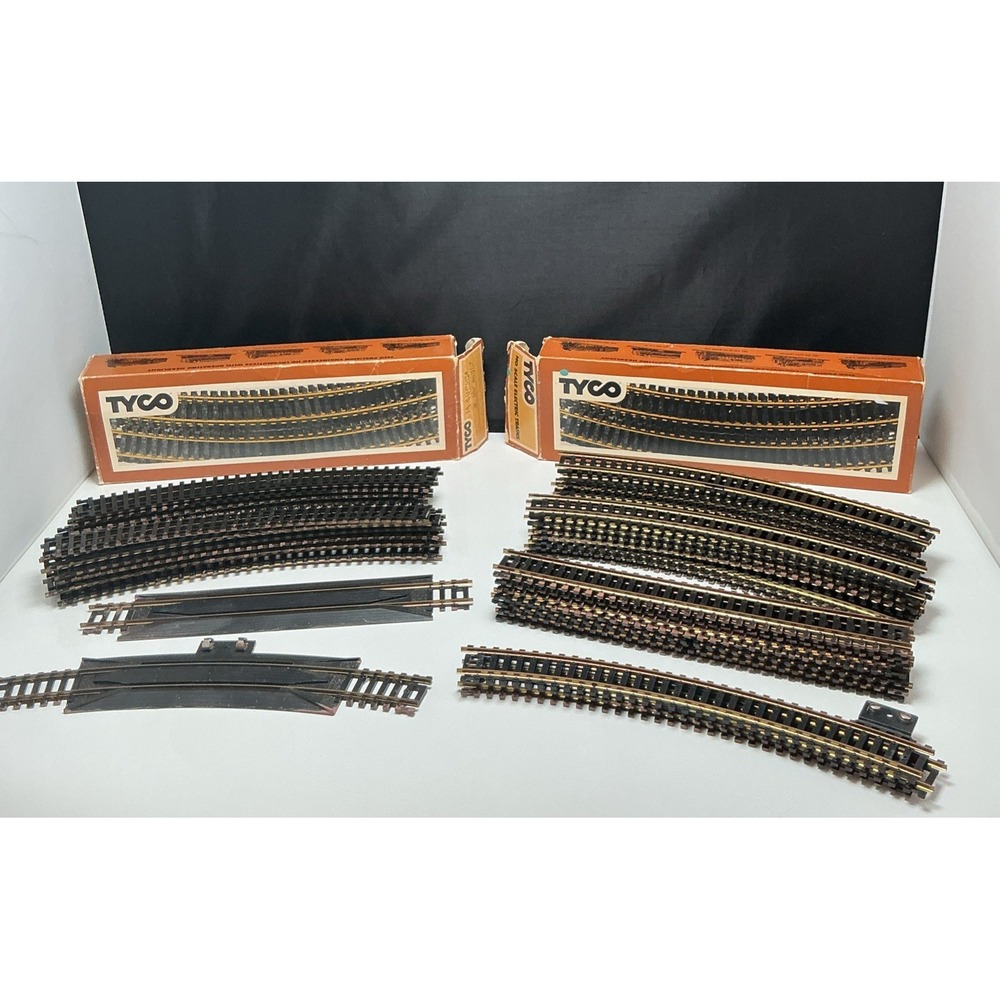 Vintage TYCO HO Scale Train Track Lot 40+ Pcs Manual Turnout Switches Power Pack